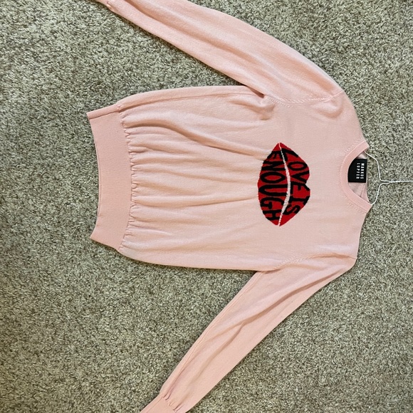 MIA 'LOVE IS ENOUGH' INTARSIA SLIM-FIT JUMPER - Picture 3 of 4
